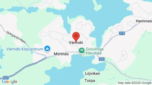 Kontorslokaler att hyra i Värmdö - kort over placeringen