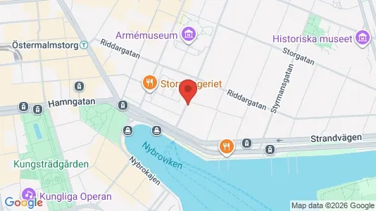 Kontorslokaler att hyra i Östermalm - kort over placeringen