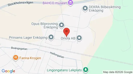 Kontorslokaler att hyra i Enköping - kort over placeringen