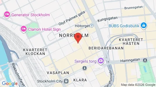 Kontorslokaler att hyra i Stockholm Innerstad - kort over placeringen