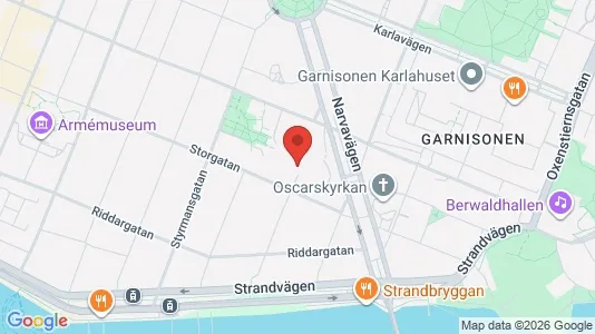 Kontorslokaler att hyra i Östermalm - kort over placeringen
