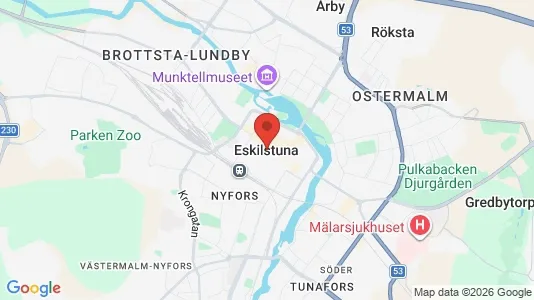 Restauranglokaler att hyra i Eskilstuna - kort over placeringen