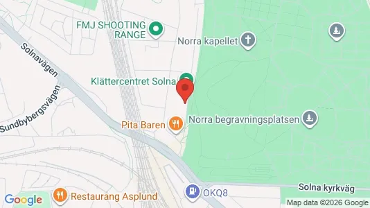 Kontorslokaler att hyra i Solna - kort over placeringen