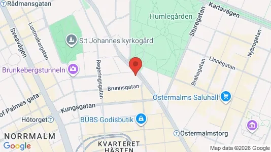 Kontorslokaler att hyra i Stockholm Innerstad - kort over placeringen