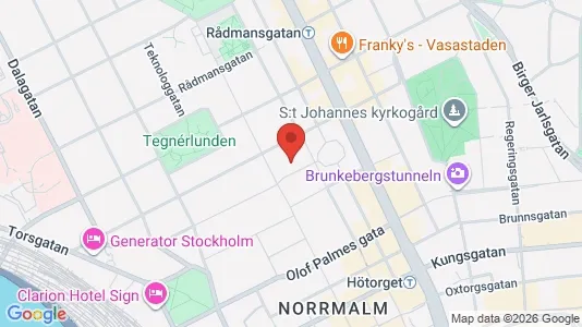 Kontorslokaler att hyra i Stockholm Innerstad - kort over placeringen