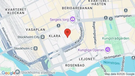 Kontorslokaler att hyra i Stockholm Innerstad - kort over placeringen