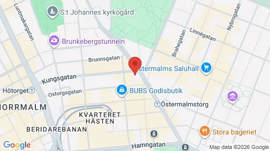 Kontorslokaler att hyra i Stockholm Innerstad - kort over placeringen