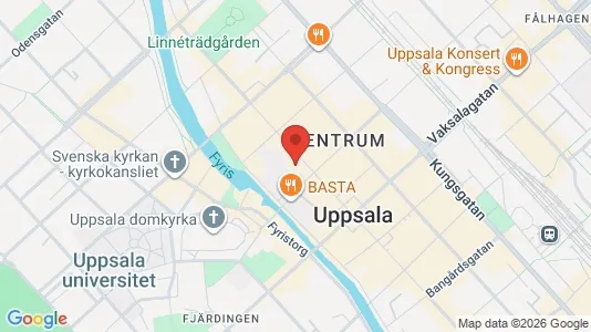 Kontorslokaler att hyra i Uppsala - kort over placeringen