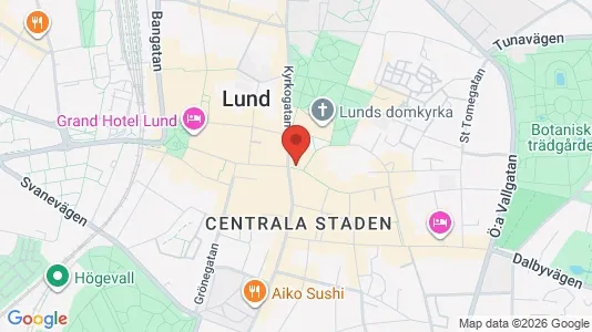 Kontorslokaler att hyra i Lund - kort over placeringen