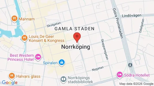 Kontorslokaler att hyra i Norrköping - kort over placeringen