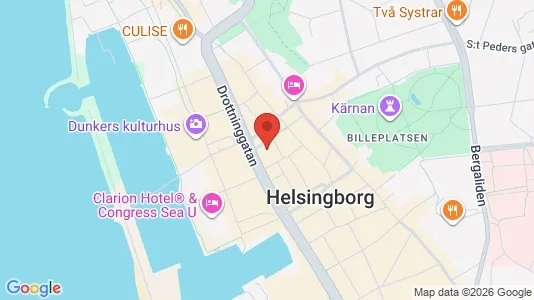 Kontorslokaler att hyra i Helsingborg - kort over placeringen