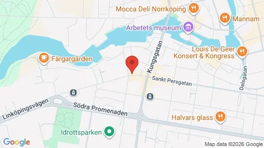 Kontorslokaler att hyra i Norrköping - kort over placeringen