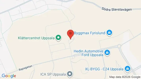 Kliniklokaler att hyra i Uppsala - kort over placeringen