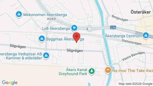 Kontorslokaler att hyra i Österåker - kort over placeringen