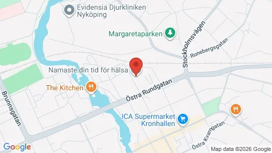 Kontorslokaler att hyra i Nyköping - kort over placeringen