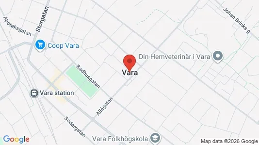 Kontorslokaler att hyra i Vara - kort over placeringen