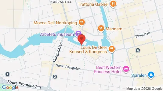 Lagerlokaler att hyra i Norrköping - kort over placeringen