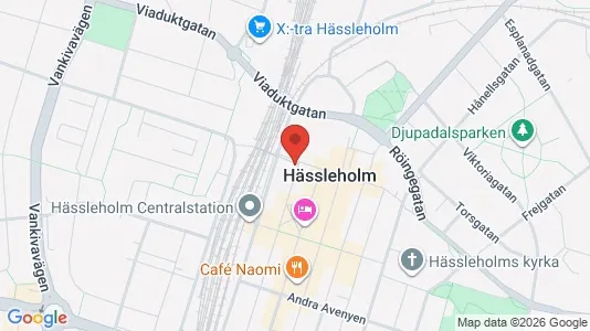 Kontorslokaler att hyra i Hässleholm - kort over placeringen