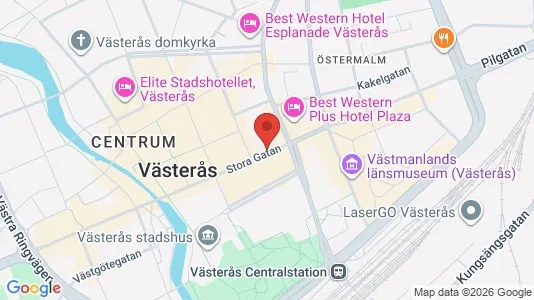 Kontorslokaler att hyra i Västerås - kort over placeringen