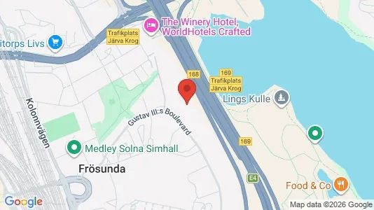 Kontorslokaler att hyra i Solna - kort over placeringen