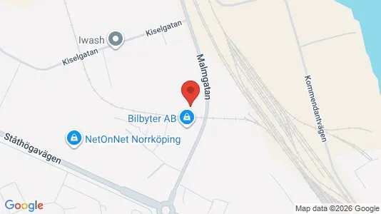 Kontorslokaler att hyra i Norrköping - kort over placeringen