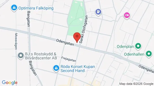 Kontorslokaler att hyra i Falköping - kort over placeringen