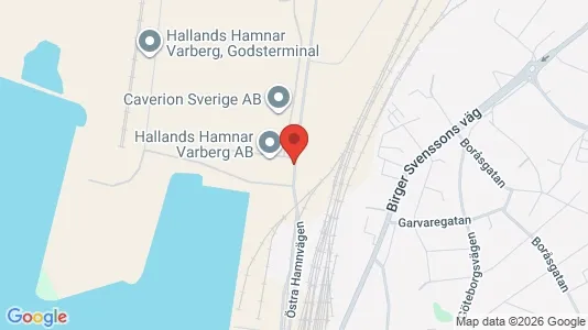 Industrilokaler att hyra i Varberg - kort over placeringen