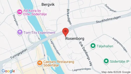Kontorslokaler att hyra i Södertälje - kort over placeringen