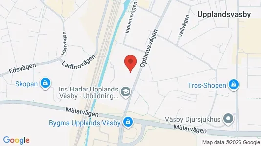Kontorslokaler att hyra i Upplands Väsby - kort over placeringen