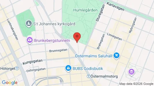 Kontorslokaler att hyra i Östermalm - kort over placeringen