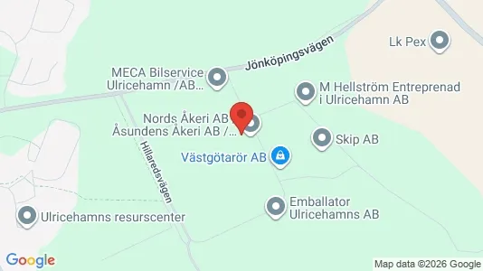 Kontorslokaler att hyra i Ulricehamn - kort over placeringen