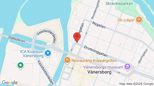 Kontorslokaler att hyra i Vänersborg - kort over placeringen