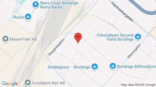 Kontorslokaler att hyra i Borlänge - kort over placeringen