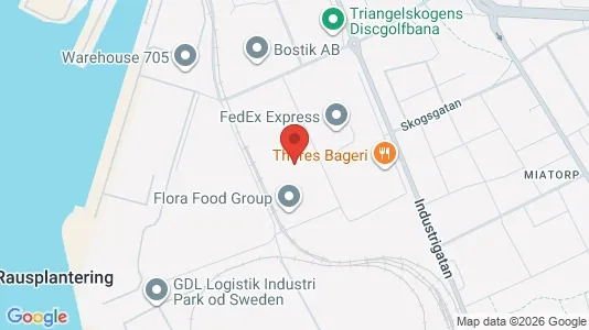 Kontorslokaler att hyra i Helsingborg - kort over placeringen