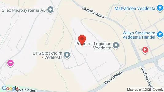Kontorslokaler att hyra i Järfälla - kort over placeringen